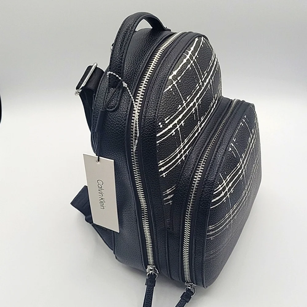 CALVIN KLEIN NWT Estelle Novelty Black & White Backpack
